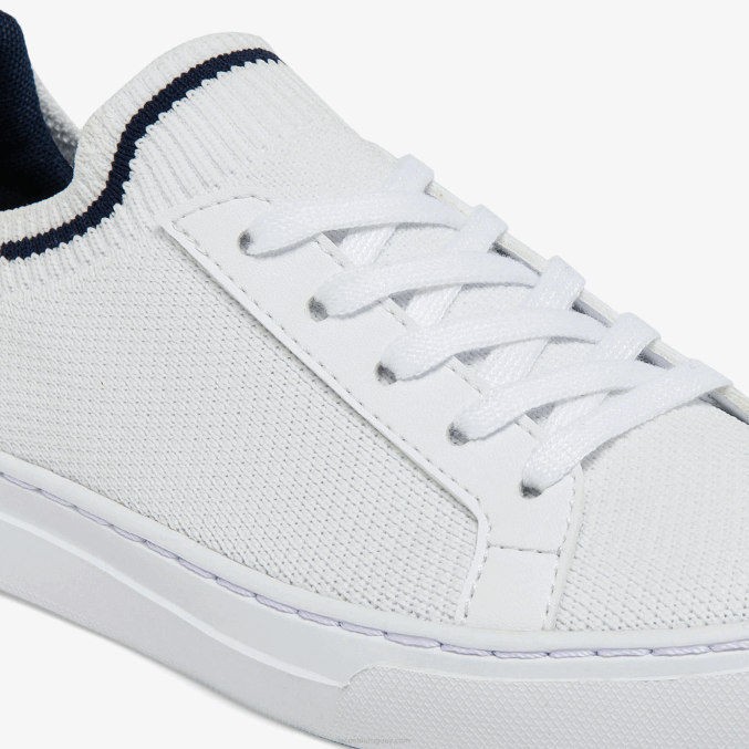 blanco/azul marino y rojo 407 VVL0A3304 niños Lacoste tenis la piquee textil tricolor