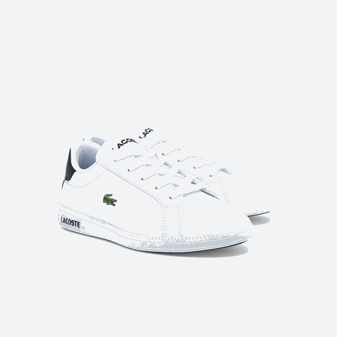 blanco y negro 147 VVL0A3302 niños Lacoste zapatillas graduadas