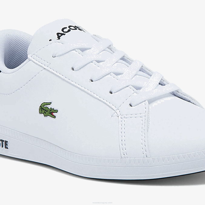 blanco y negro 147 VVL0A3302 niños Lacoste zapatillas graduadas