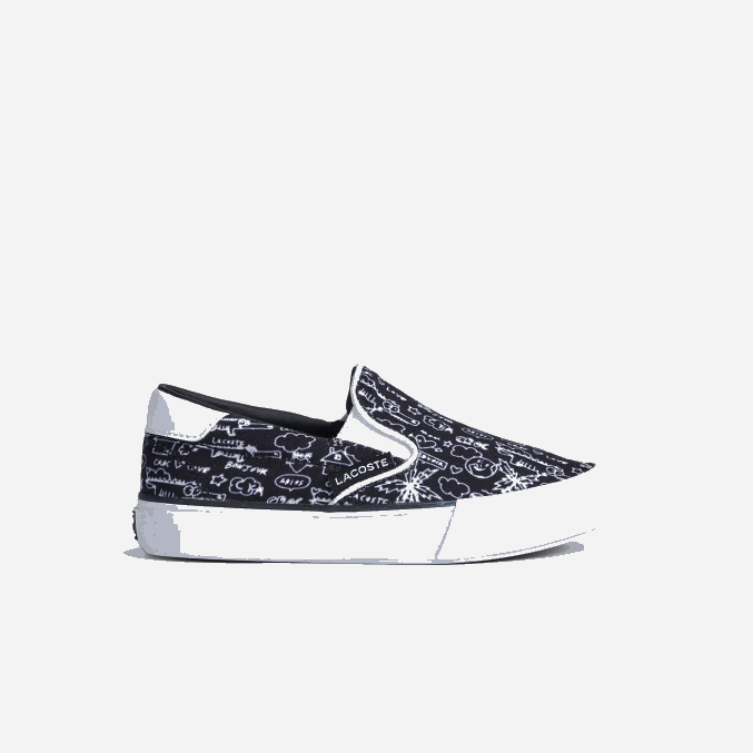 blanco y negro 312 VVL0A2968 infantes Lacoste saltar servir textil sin cordones