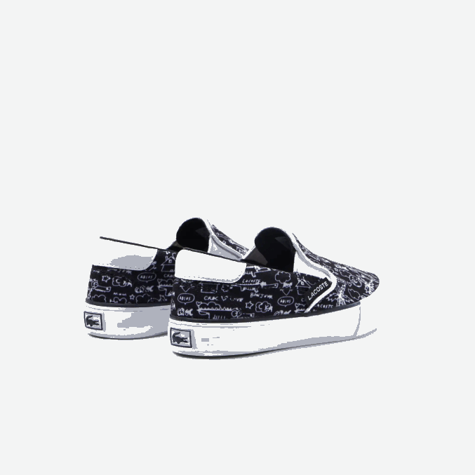 blanco y negro 312 VVL0A2968 infantes Lacoste saltar servir textil sin cordones