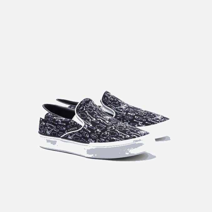 blanco y negro 312 VVL0A3234 niños Lacoste saltar servir textil sin cordones