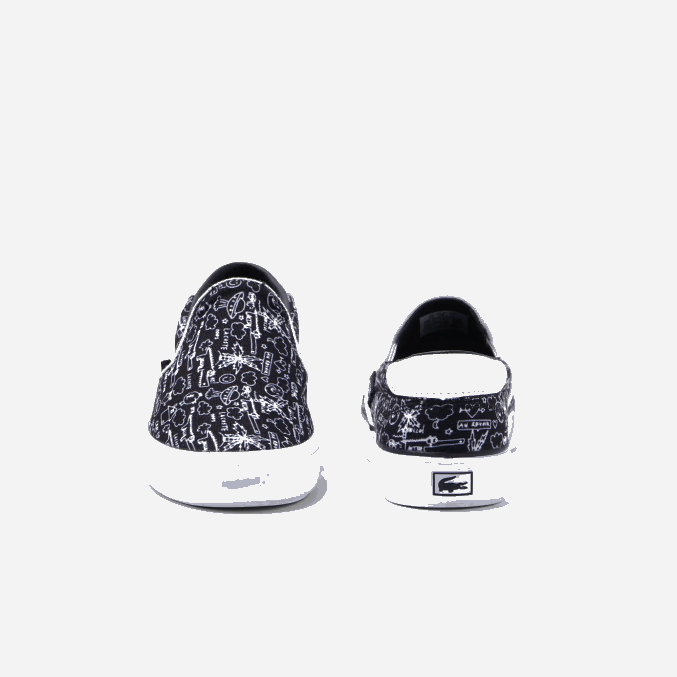 blanco y negro 312 VVL0A3234 niños Lacoste saltar servir textil sin cordones