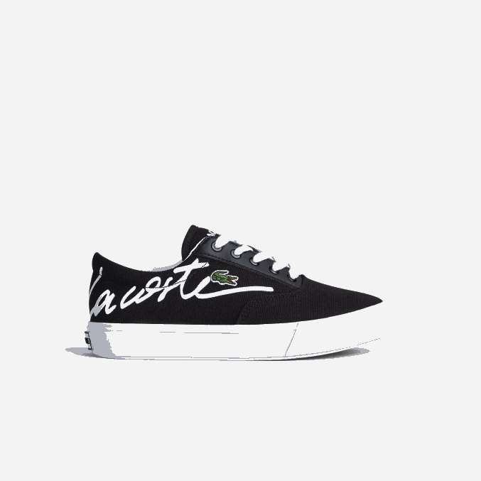 blanco y negro 312 VVL0A3305 niños Lacoste zapatillas deportivas Jump Serve de tejido con encaje