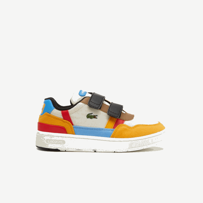 blanquecino y amarillo ht3 VVL0A3303 niños Lacoste zapatos al aire libre sintéticos de invierno t-clip