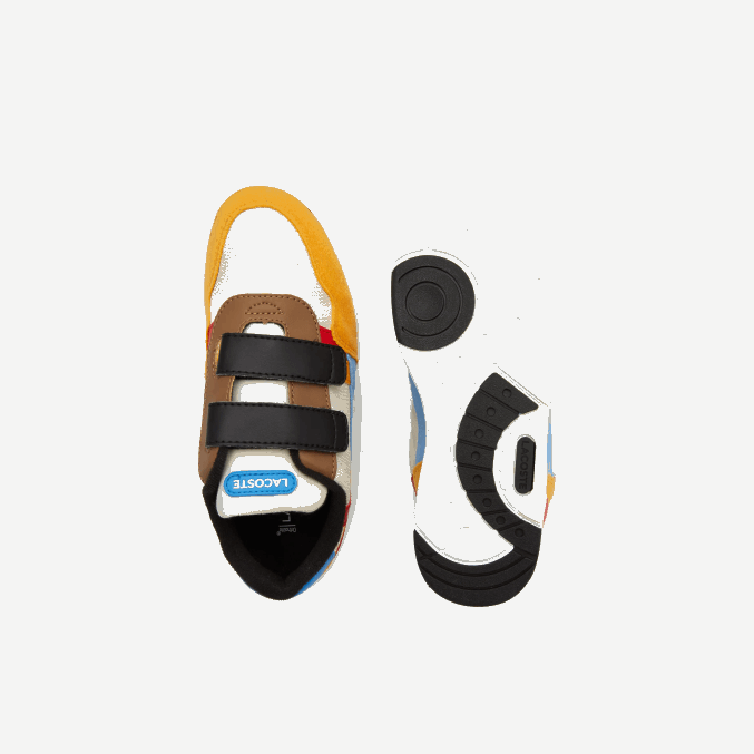 blanquecino y amarillo ht3 VVL0A3303 niños Lacoste zapatos al aire libre sintéticos de invierno t-clip