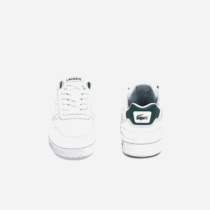 blanco y verde oscuro 1r5 VVL0A3115 niños Lacoste tenis sintéticos con clip en T